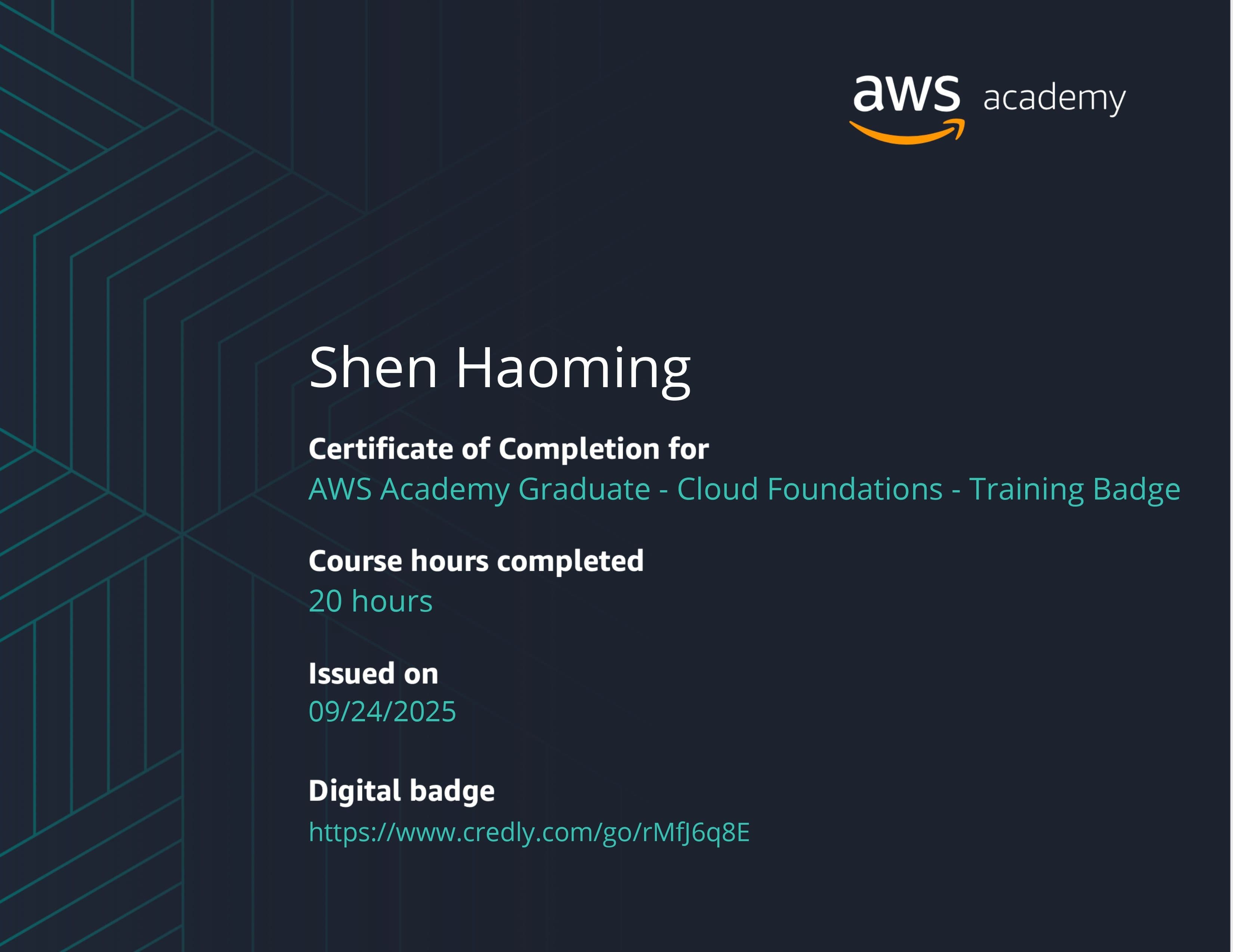 AWS Academy Graduate – Cloud Foundations